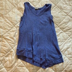 Chalet tunic - purple/blue color. Asymmetrical tough hem. Size XS